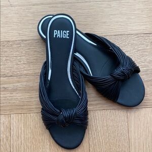 Paige Women's Black Knotted Slide Sandals - Like NEW!!!